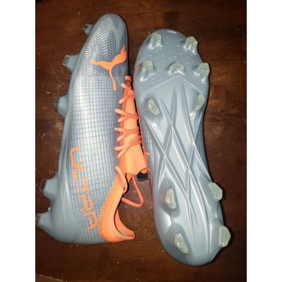 PUMA ULTRA 2.4 FG AG SOCCER CLEATS MEN\'S Size 10 GRAY/ORANGE NWOB main image 11
